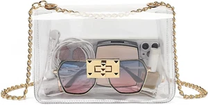 Clear Purse for Women, Stadium Approved Crossbody Bag, Handbag Clutch for Concer - Picture 1 of 7