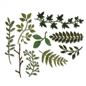 Die Tim Holtz Sizzix Thinlits ~ VERDES DE JARDÍN ~ Alteraciones 661206 - Imagen 1 de 2