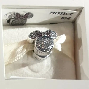 Clip PANDORA Pave Head Minnie Disneyland Paris 791933CZ - Picture 1 of 1