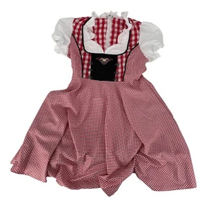 Trachtenkleid, Dirndl für Fasching, Oktoberfest - rot kariert - Gr. XXL - Bild 1 von 9