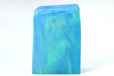 39-43gr 1pc Blue Aurora Rainbow Opal Resin 80% Lab Grown Faceting Rough Stone - Image 1 of 4