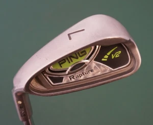 Left-Handed Ping Rapture V2 White Dot 7 Iron Regular Steel Shaft Ping Grip - Picture 1 of 4