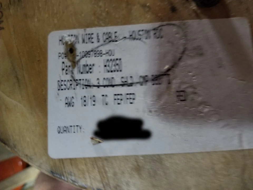 Houston Wire H32350 18/3C Shielded FEP/FEP Plenum Control Cable CMP Red /50ft