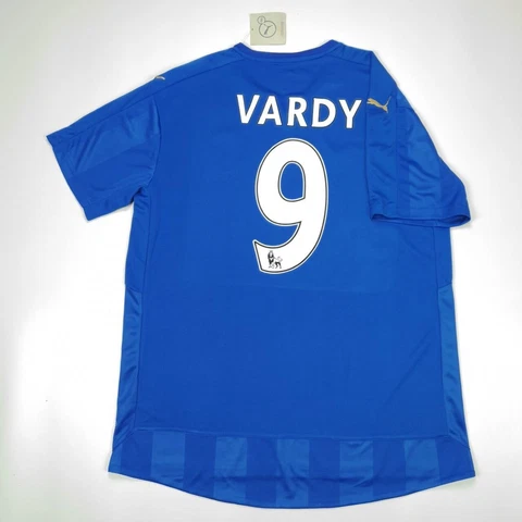 NEW Vardy Leicester City 2015 2016 Home NOT ORIGINAL Football Shirt Soccer Jerse Cover