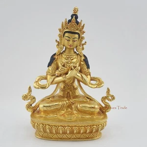 Estatua de cobre intrincadas tallas a mano de oro Vajradhara Dorje Chang Patan - Imagen 1 de 4