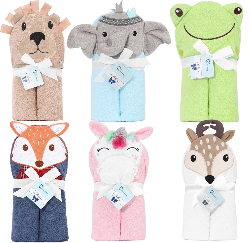 Be Mammy Kapuzenhandtuch Babyhandtuch aus Baumwolle 95cm x 95cm Handtuch