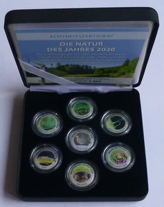 Naturaleza del Año 2020 - Islas Cook 7x5 Céntimos 2000, Juego de monedas esmaltadas - Imagen 1 de 5