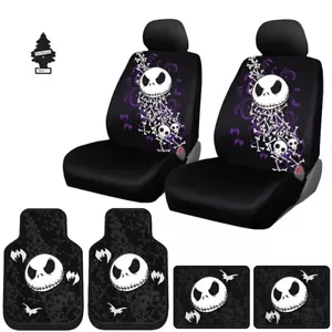 For Mazda Jack Skellington Nightmare Before Christmas Car Seat Mats Full Set - Picture 1 of 8