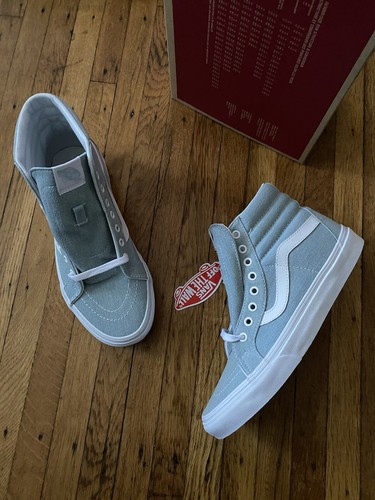 Sneakers Vans Sk8 Hi Reissue Denim bambino blu VNOA2XSBQ8P taglia 8 uomo nuove con scatola