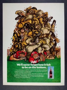 1973 Dr Pepper football players color art vintage print Ad - Picture 1 of 1