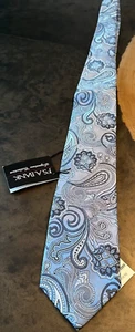 NWT JOS A BANKS BLUE PAISLEY MENS SILK TIE WEDDING BUSINESS - Picture 1 of 6