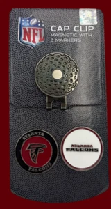 Atlanta Falcons NFL Team Golf Cap Clip with 2 Magnetic Enamel Ball Markers - Picture 1 of 7