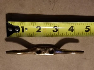 Vintage WC Wilcox-Crittenden Bronze 1.7 Oz / 4.5" Rope Tie Down Boat Cleat NICE! - Picture 1 of 6