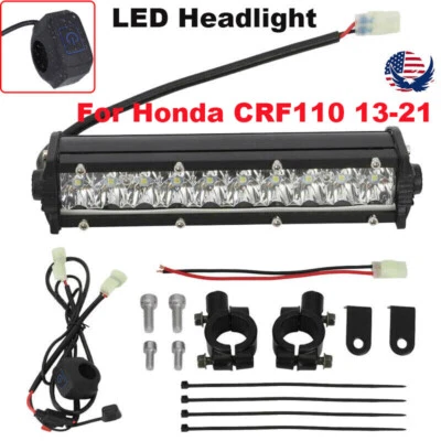 LED Headlight Kit For Honda CRF110 2013-2021, Kawasaki KLX110 KLX110L 2010-2021 Foto 1 de 4