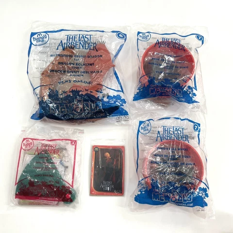 McDonald's 2010 Trading Card + The Last Airbender Fire Wheel, Dragon & Fan Lot 5 Cover