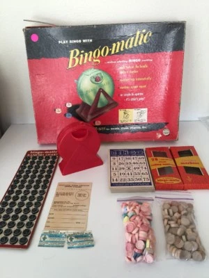 Vintage Bingo-Matic Game Transogram 1950s Made Usa Original Box Family - Image 1 of 4