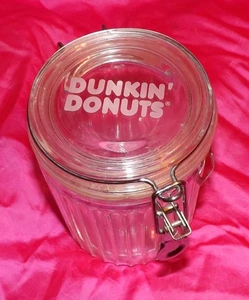 Vintage 1996 Dunkin Donuts Glas Kaffeedose von Durand France - Bild 1 von 4