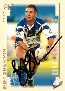 Signed 2003 Canterbury Bulldogs NRL Select XL Card - Brent Sherwin - Foto 1 di 3