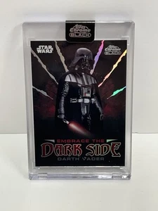2024 TOPPS Chrome Black Star Wars Embrace The Dark Side DARTH VADER # ED-1 - Picture 1 of 2
