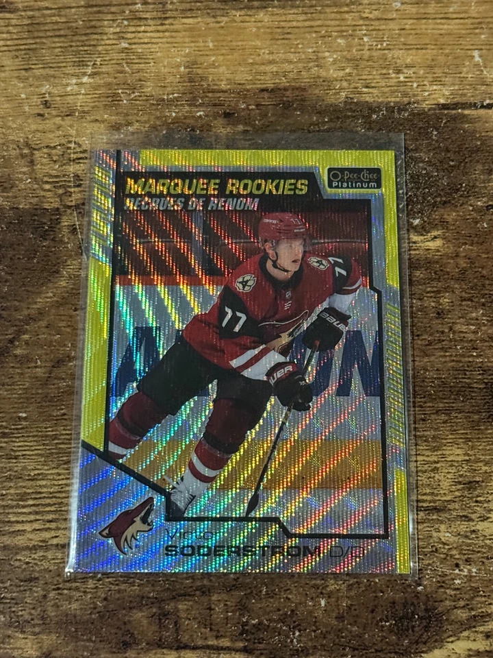 2020-21 O-Pee-Chee Platinum Neon Yellow Surge Victor Soderstrom #155 Rookie RC - Image 1 of 1