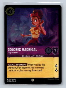 Dolores Madrigal - Easy Listener Common Ursula's Return 41/204 Disney Lorcana TC - Picture 1 of 2
