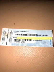 Windows 7 Pro OA Key /Lizenz /Code, von Lenovo Computer - Bild 1 von 1