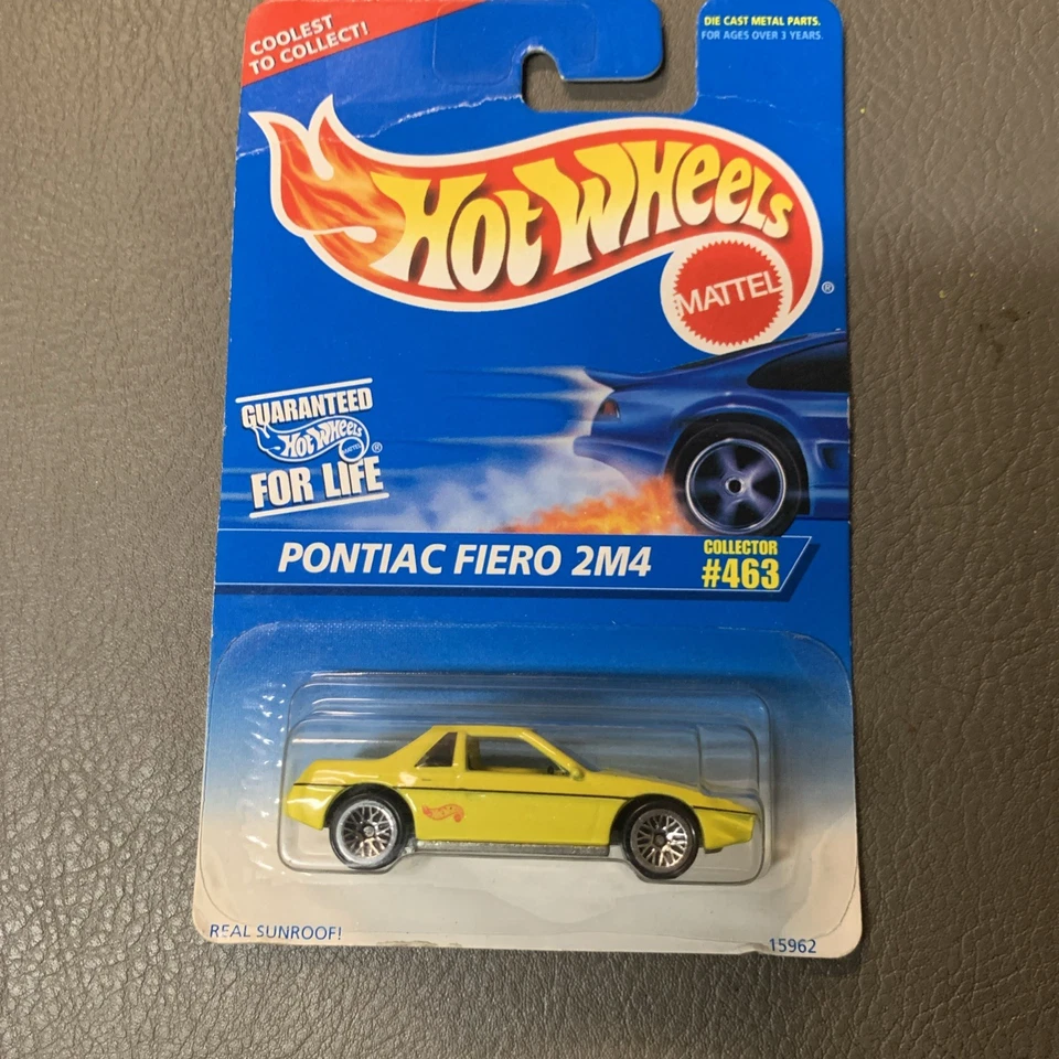 Tarjeta Hot Wheels Pontiac Fiero 2m4 # 463 de Mattel Foto 1 de 3