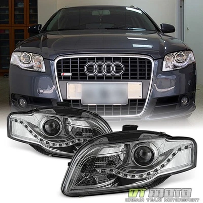 Faros proyectores tipo halógeno izquierda+derecha Audi A4 S4 B7 SMD LED DRL 2006-2008 Foto 1 de 4