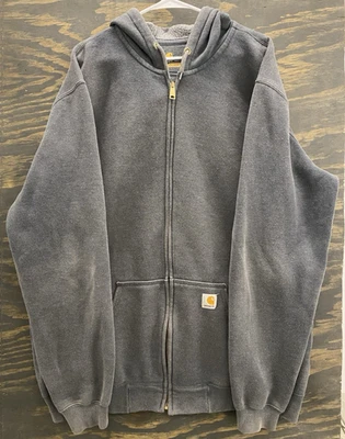 Carhartt Full Zip Hoodie XL Tall Gray Original Fit Workwear Sweatshirt Jacket - Image 1 of 4