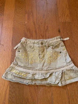  BABY PHAT Girls Khaki skirt With Beautiful Details - Size 5  - Image 1 of 4