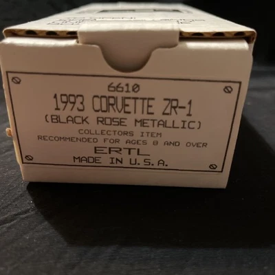 #6610 AMT ERTL 1/24 CHEVY 1993 CHEVROLET CORVETTE ZR-1 PROMO BLACK ROSE METALLIC - Image 1 of 2