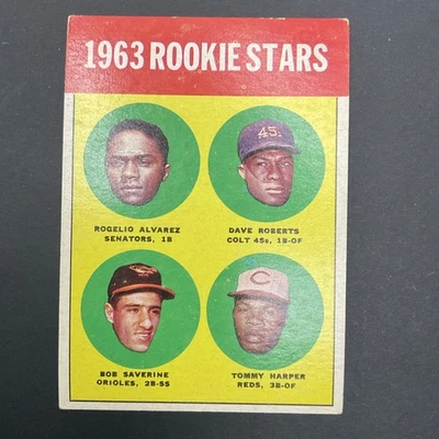 1963 Topps Rookie Stars #158 ~~ Tommy Harper RC Reds Foto 1 de 3