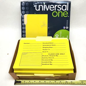 100 Pieces Shipping & Logistics CENTER File Folders #UNV10504 9-1/2" x 11-3/4" - Picture 1 of 6