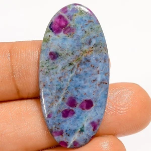 Piedra preciosa cabujón 100 % rubí natural cianita forma ovalada 22 quilates 36X17X3 mm EE-51618 - Imagen 1 de 2
