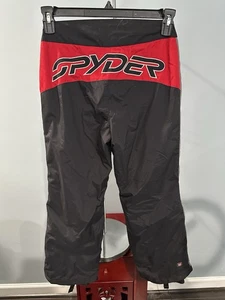 Spyder Kids Snow Pants 12 Red Black Winter Insulated Thinsulate Ski Snowboard * - Picture 1 of 4
