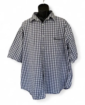 Makaveli Mens Button Down Sz 3X Plaid 100% Cotton Short Sleeve 2Pac Tupac Shakur - Image 1 of 4