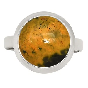 Natural Indonesian Bumble Bee 925 Sterling Silver Ring s.10 Jewelry R-1007 - Picture 1 of 5