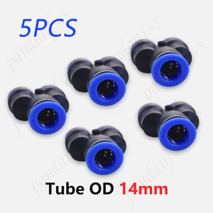 5 PCS Y Union 14mm Splitter, Pneumatic Push-In Connector Air Hose Tube - Picture 1 of 7