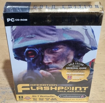 Operation Flashpoint Gold Edition Cold War + Guide, Red Hammer For PC New Sealed - Image 1 of 4