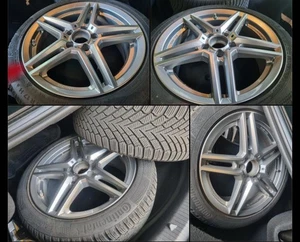 4x Alufelgen 7,5x17 5/112 52,5 METAL-GREY RIAL mit WR 225/45R CONTINENTAL TS-860 - Bild 1 von 6