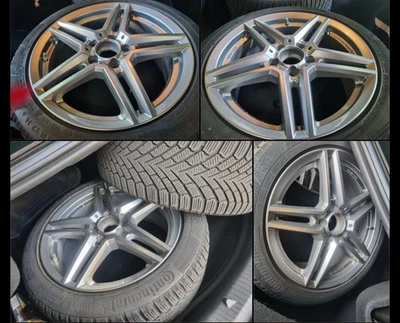 4x Alufelgen 7,5x17 5/112 52,5 METAL-GREY RIAL mit WR 225/45R CONTINENTAL TS-860 - Bild 1 von 4