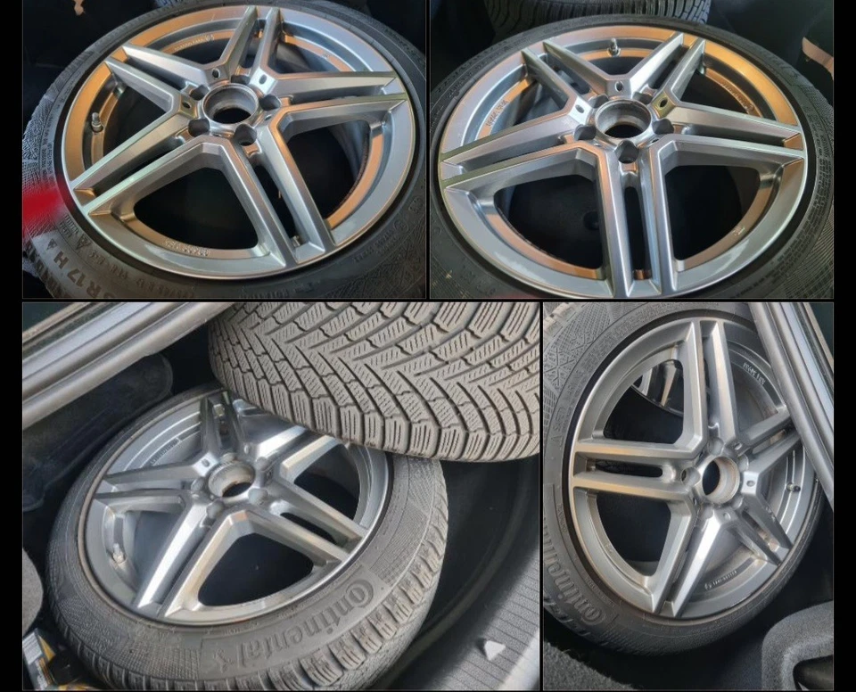 4x Alufelgen 7,5x17 5/112 52,5 METAL-GREY RIAL mit WR 225/45R CONTINENTAL TS-860 - Bild 1 von 4