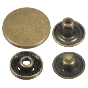30er Set Druckknopf Kappe Knopf 20 mm Metall Druckknopf für Leder, Bronze - Bild 1 von 7
