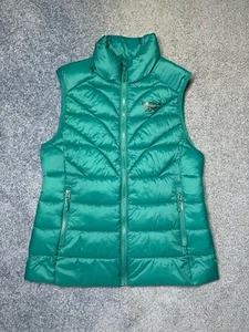 Reebok Womens Puffer Vest Teal Green Full Zip Pockets New - Picture 1 of 5