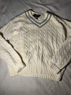 Suéter Polo Deportivo Vintage Ralph Lauren Tejido a Mano 100% Algodón Talla XL - MANCHADO Foto 1 de 4