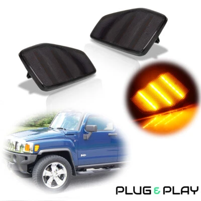 Luces de señalización laterales ámbar ahumado guardabarros delantero para Hummer H3 H3T 2006-2010 Foto 1 de 4