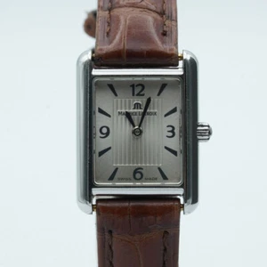 Maurice Lacroix Miros Women's Watch Steel LC2011 with Leather Band 22MM Quartz - Picture 1 of 9