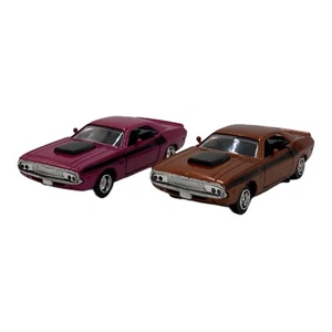 1999 New Ray 6' 1970 Dodge Challenger Diecast Friction Cars Gold & Magenta - Picture 1 of 7