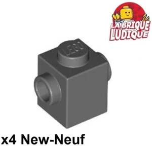 Lego 4x Brique Brick Modified 1x1 Studs on 2 Sides gris foncé/dark b gray 47905 - Picture 1 of 1