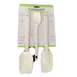 Rubber Spatula Set Kitchen Cooking Utensils set of 3 silicone spatulas White - Picture 1 of 6
